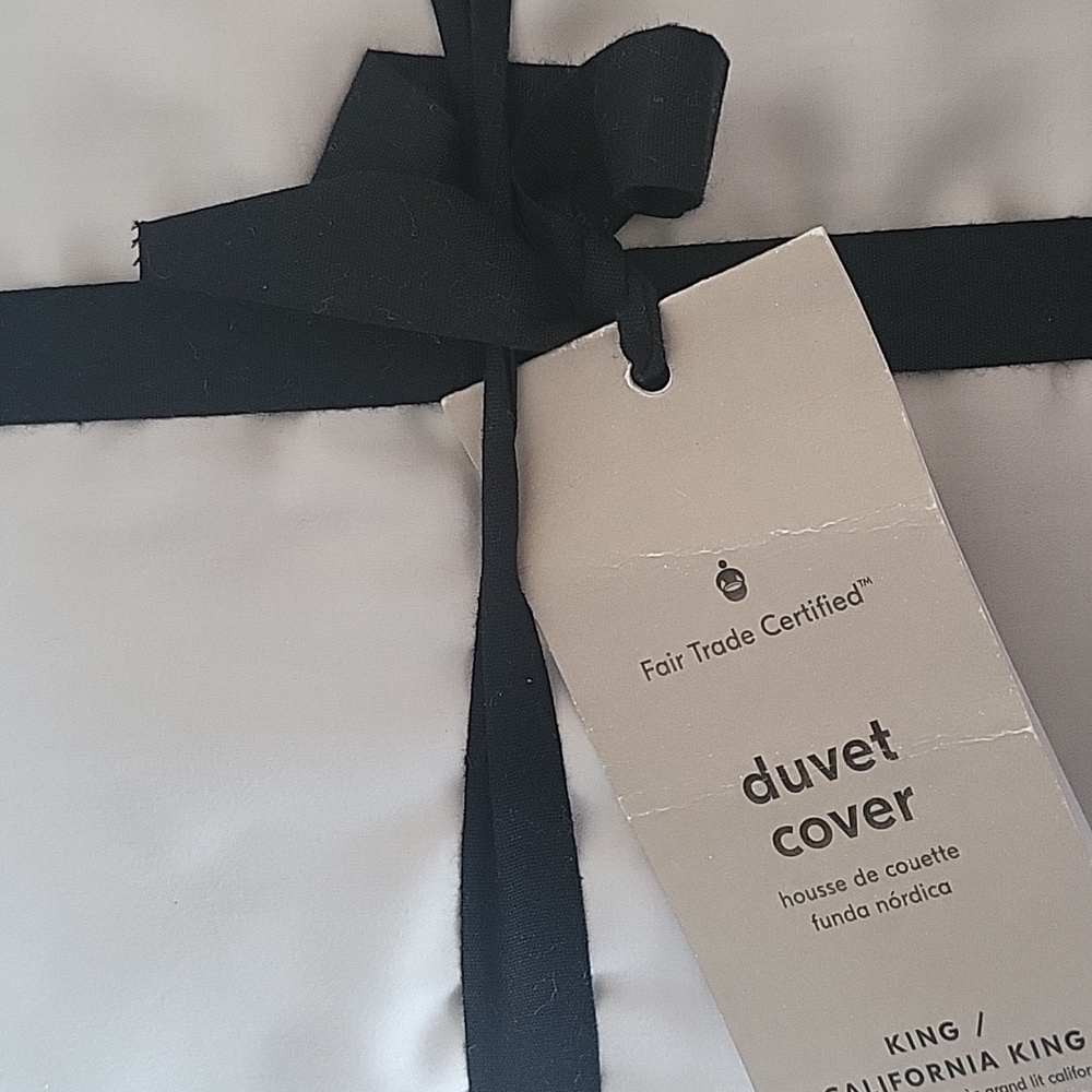 ❤️BUY 2 GET 1 FREE West Elm Tencel Duvet King/Cal King in Frost Grey